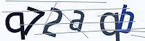 Captcha image with six characters